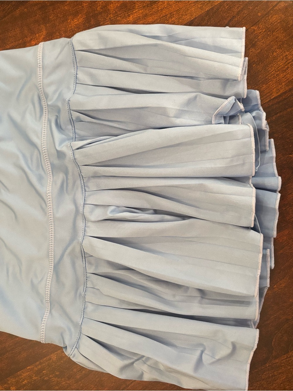 Light Blue Pleated Mini Skirt - Picture 3 of 4